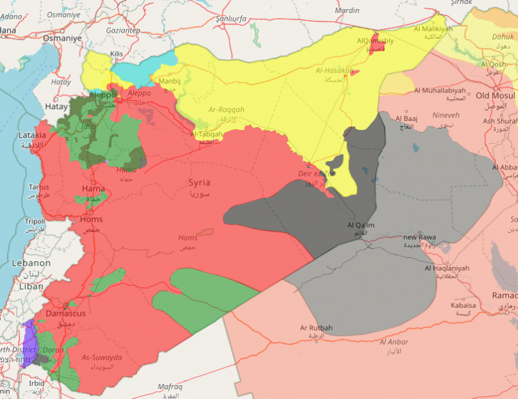 October 24, 2017 map of control in Syria