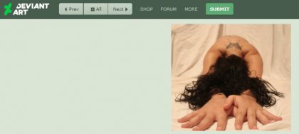 Deviant Art Account Displaying Original Butterfly Tattoo