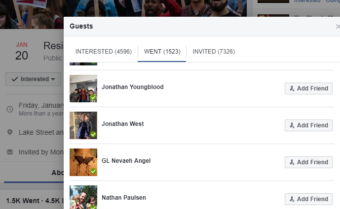 Angel Follows Trump Protest Online