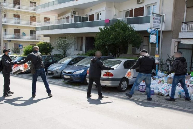 Anarchist Collective Rouvikonas delivers tons of groceries to nursing home in Athens during coronavirus pandemic