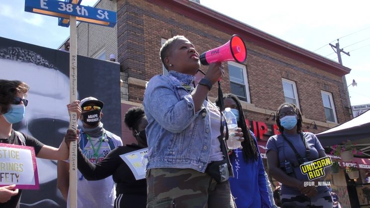 Pastor Carmen Means speaks about defending 38th St. and the Justice Resolution put forth