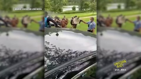 Minneapolis Police pepper spray houseless advocates while doing a sweep of tent community