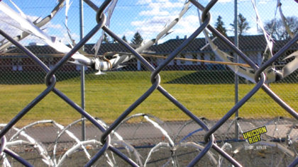 Barbed wire fence surrounds Faribault prison in MN