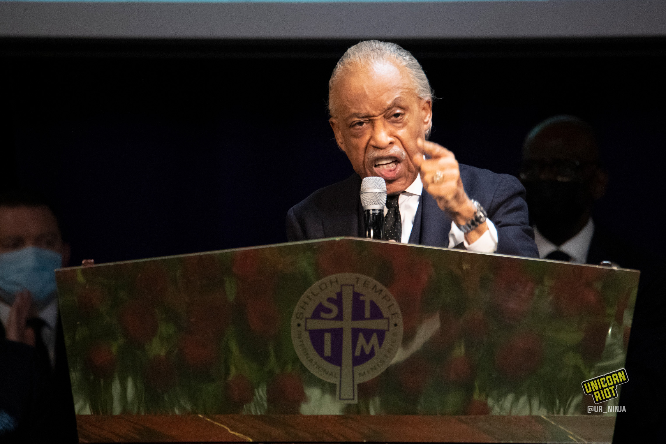 February 17, 2022, Minneapolis, MN: Rev. Al Sharpton speaks at Amir Lockes funeral.