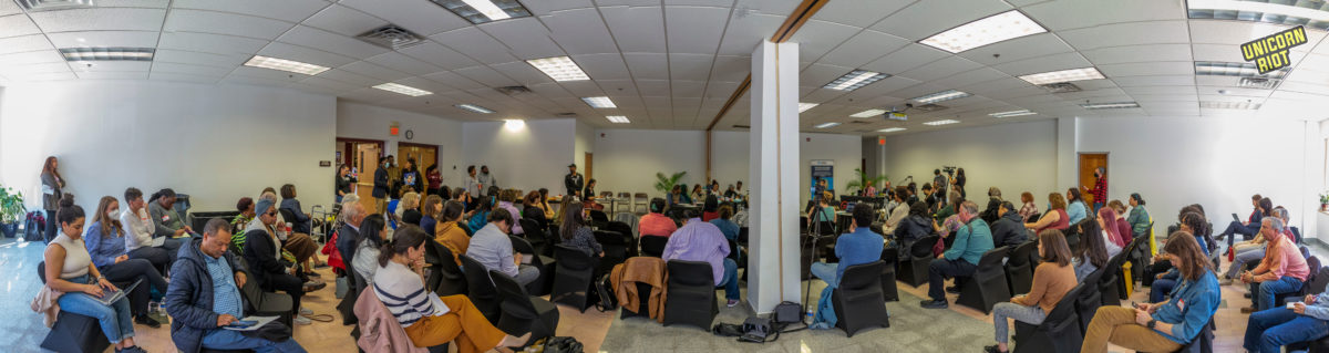 Around 80 people attend UN visit at the Minneapolis Urban League on May 2, 2023.