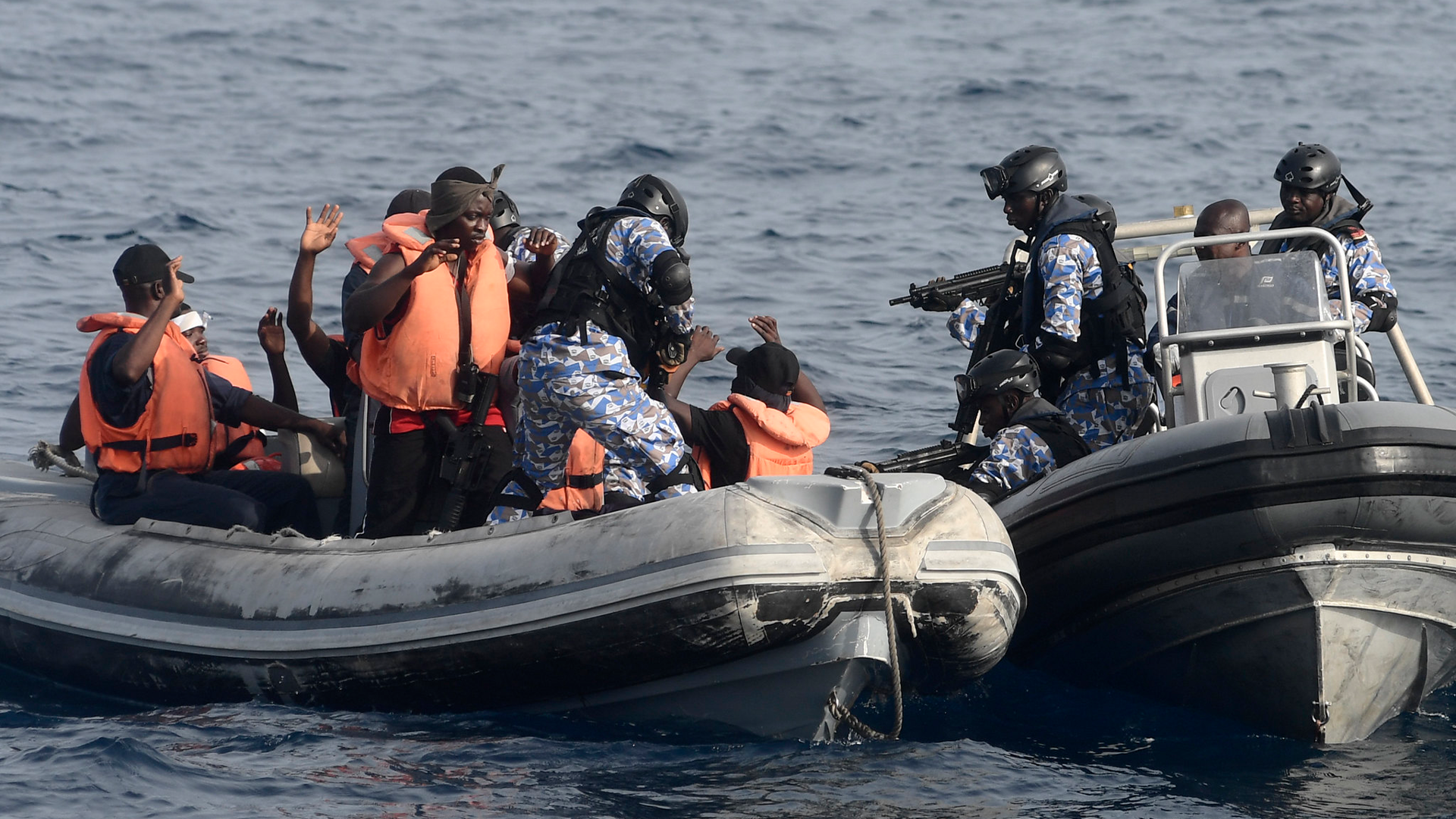 Anti-piracy rescue scenarios practiced by the Ghanaian Navy, image via Creative Commons