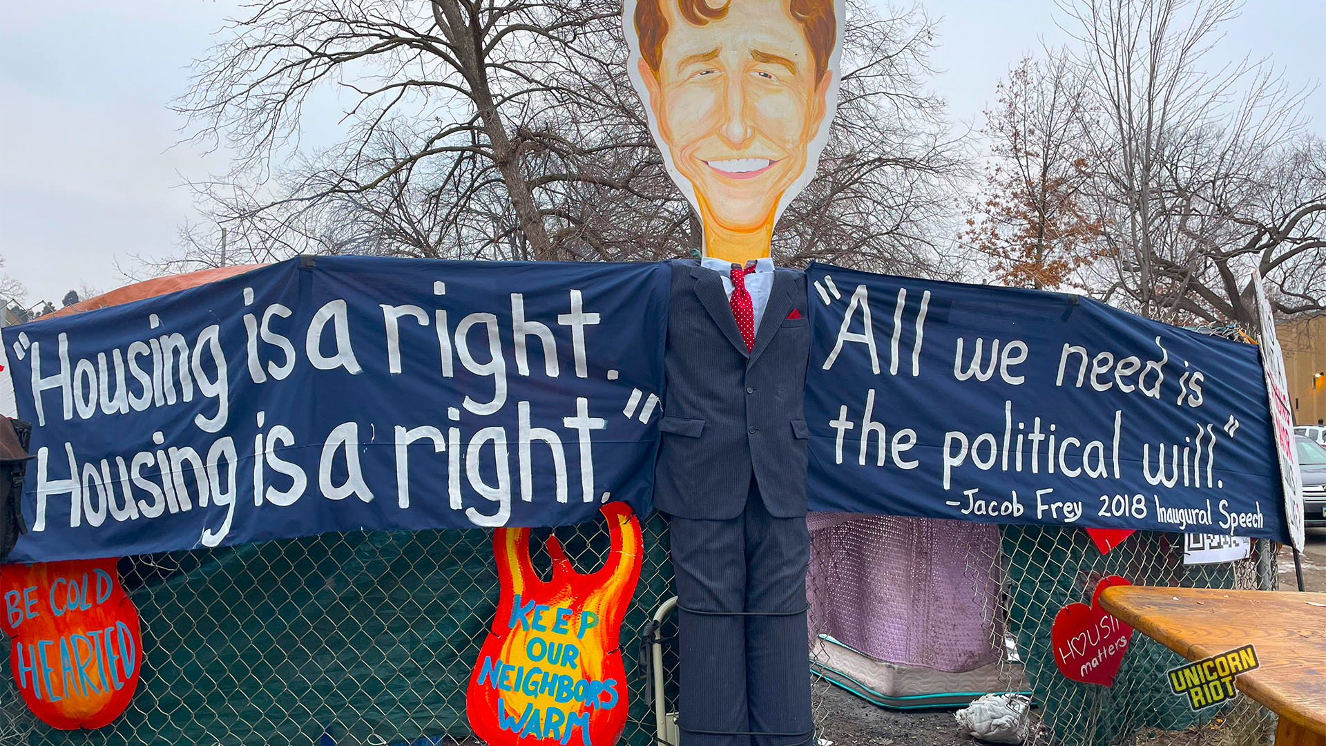 Camp organizers and residents are fighting against the Frey administration's ongoing practice of encampment evictions.