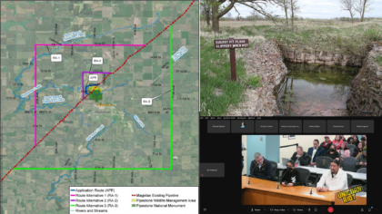 MNPUC Graph of routes, Pipestone Quarry Via Wikipedia, Debra Topping Speaking