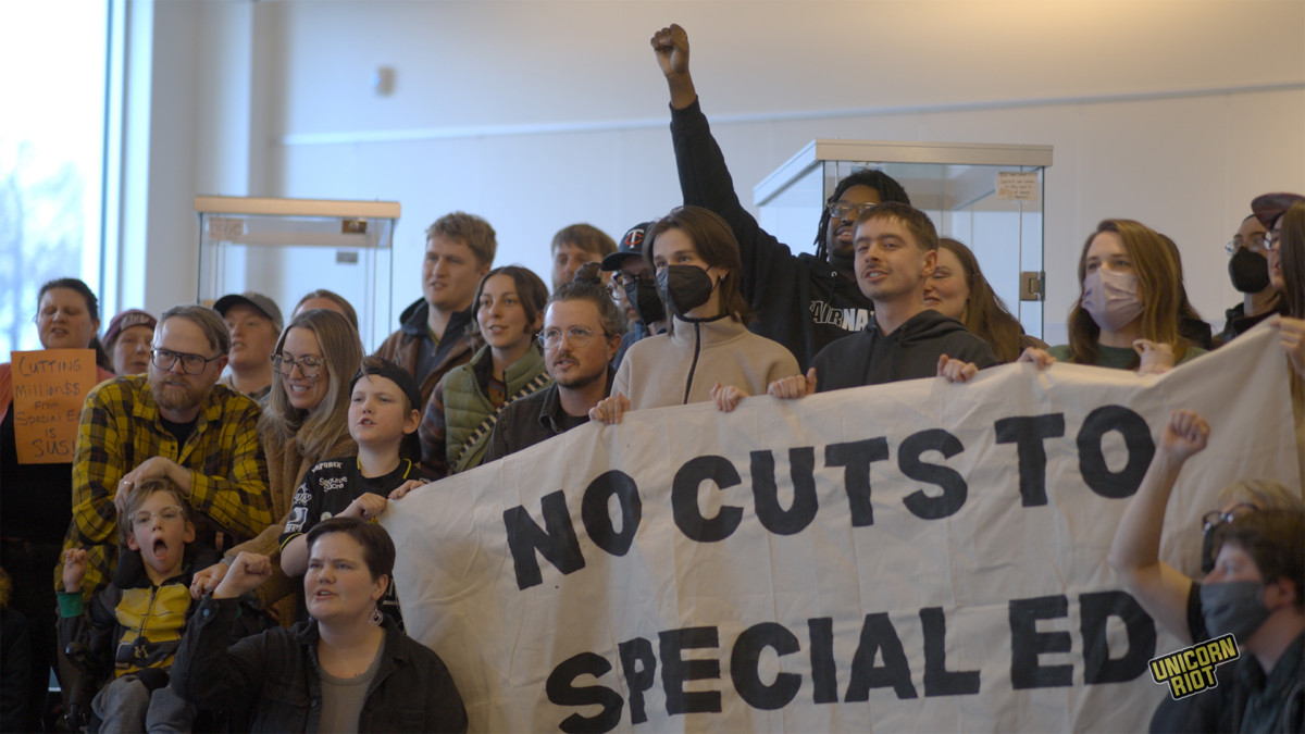 Minneapolis Parents and Teachers Protest Cuts to Special Ed - UNICORN RIOT